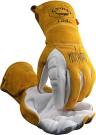 Protective Industrial Products Large 13" Gold Goatskin Unlined TIG | Multi-Purpose Welders Gloves