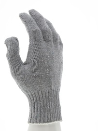Heavy Cotton/Polyester, Gray Gray Small Cotton/Polyester General Purpose Gloves Knit Wrist