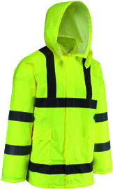 Protective Industrial Products X-Large Hi-Viz Yellow West Chester® Polyester And Polyurethane Rain Coat