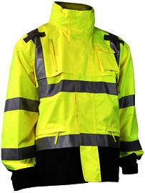 Radians X-Large Hi-Viz Green Oxford Polyester And Polyurethane Jacket