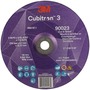 3M™ 9" X 5/32" X 7/8" Cubitron™ 3 36+ Grit Ceramic Grain Type 27 Depressed Center Combination Wheel