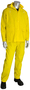 Protective Industrial Products 2X Yellow Base35™ .35 mm Polyester And PVC 3-Piece Rain Suit