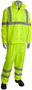 Protective Industrial Products 2X-Large - 3X-Large Hi-Viz Yellow Viz™ 150 Denier Polyester 2-Piece Rain Suit