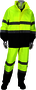 Protective Industrial Products 2X Hi-Viz Yellow Viz™ Polyester And Polyurethane 2-Piece Rain Suit