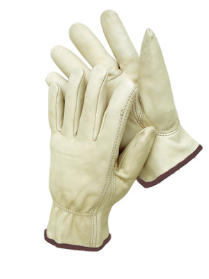 RADNOR™ Large Natural Premium Grain Cowhide Unlined Drivers Gloves