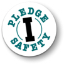 Illustrated icon of I Pledge Safety logo; teal against white.