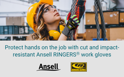 Protect hands on the job with Ansell RINGERS work gloves.