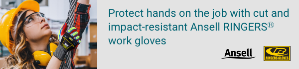 Protect hands on the job with cut and impact-resistant Ansell RINGERS® work gloves