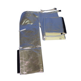 Chicago Protective Apparel Silver Aluminized Para-Aramid Blend Heat Resistant Chaps With Hook And Loop Closure