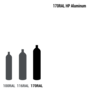 481PPM Oxygen Balance Nitrogen Portable Calibration Gas, 170 Liter Aluminum High Pressure Cylinder, CGA-180