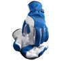 Protective Industrial Products Large Blue And White Cowhide Unlined Drivers Gloves