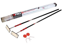 ZipWall® 10' ZipPole™ Low Cost Spring-Loaded Pole Kit (Includes 10' ZipPole™ Steel Spring-Loaded Poles, (2) Heads, (2) Plates, (2) Grip Disks™ And (2) Tethers) (2 Per Pack)