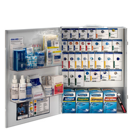 RADNOR™ White Metal Wall Mount 150 Person | X-Large First Aid Cabinet